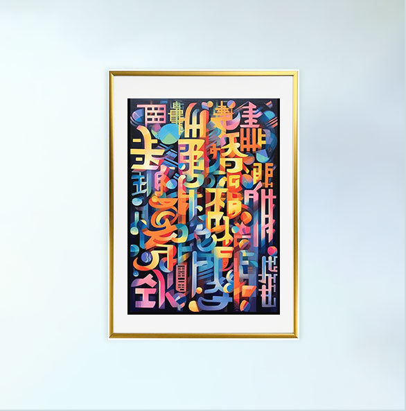 グラフィックのアートポスター金フレームあり