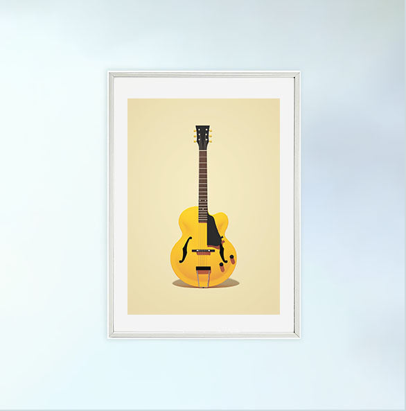 ギターのアートポスター:guitar_9a6e / 北欧_ポップ_音楽・芸術__のポスター画像白いフレーム