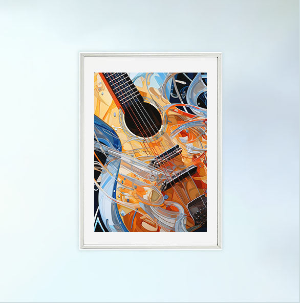 ギターのアートポスター:guitar_d61b / 音楽・芸術__のポスター画像白いフレーム