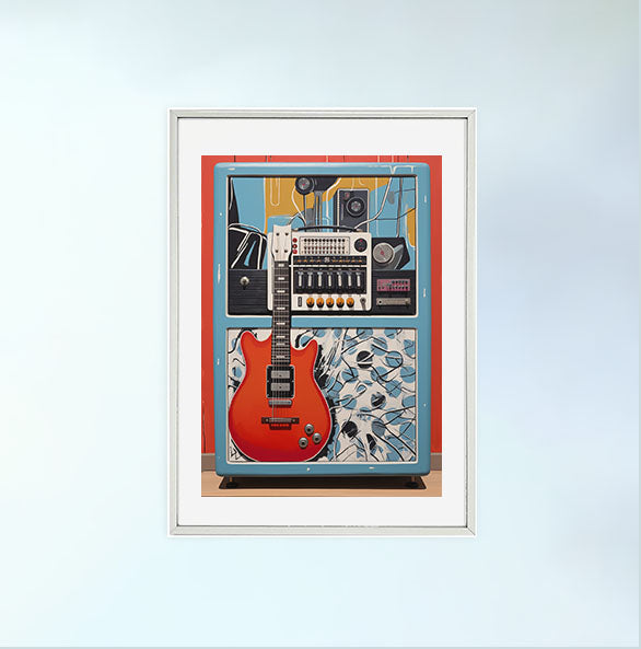 ギターのアートポスター:guitar_f41b / 音楽・芸術__のポスター画像銀色のフレームイメージ