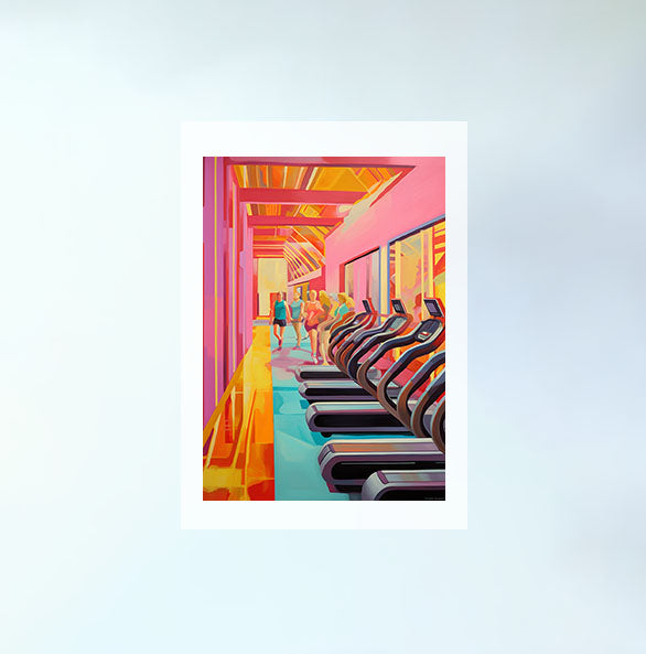 ジムのアートポスター原画のみ設置イメージ