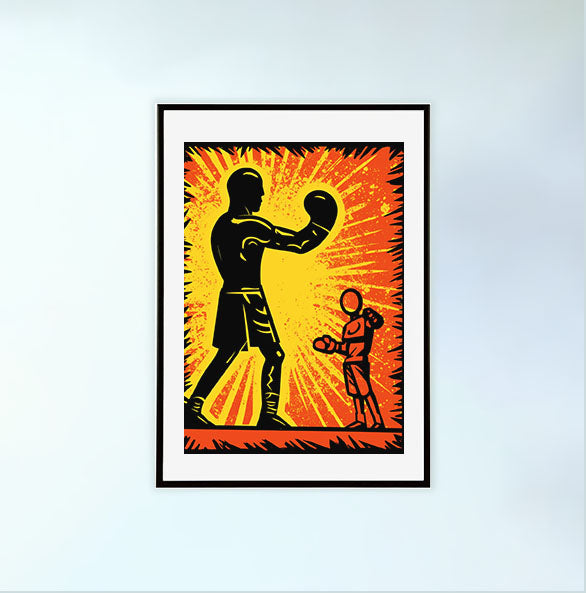 ジムのアートポスター黒フレームあり