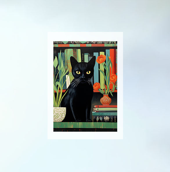 ハロウィンのアートポスター原画のみ設置イメージ