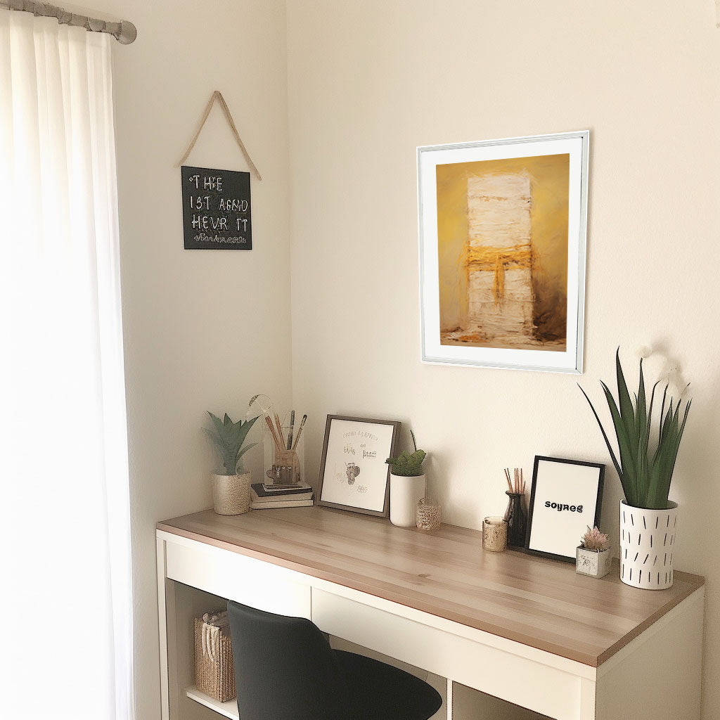 ハロウィンのアートポスター机配置イメージ