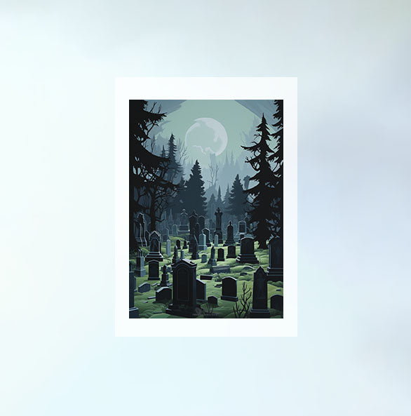 ハロウィンのアートポスター原画のみ設置イメージ