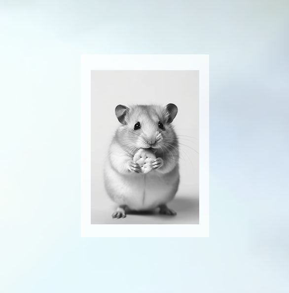 ハムスターのアートポスター原画のみ設置イメージ