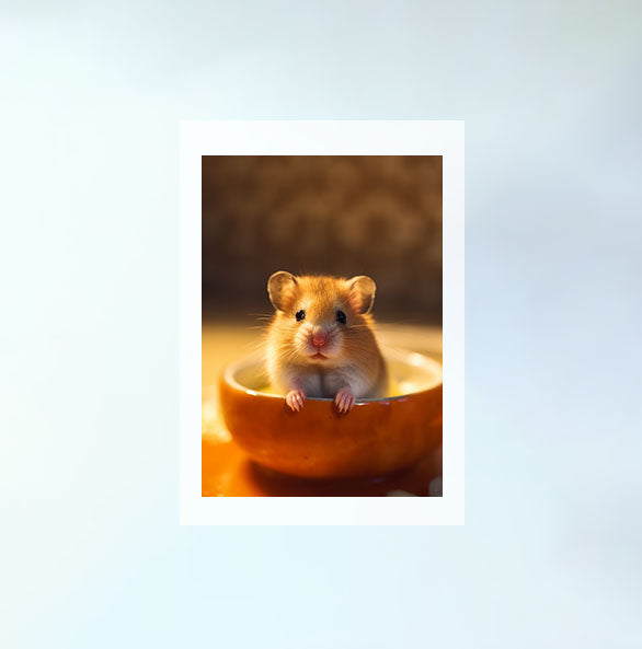 ハムスターのアートポスター原画のみ設置イメージ
