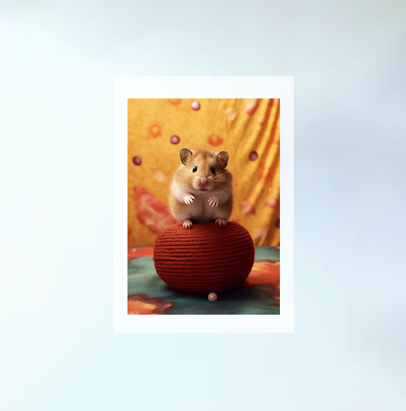 ハムスターのアートポスター原画のみ設置イメージ