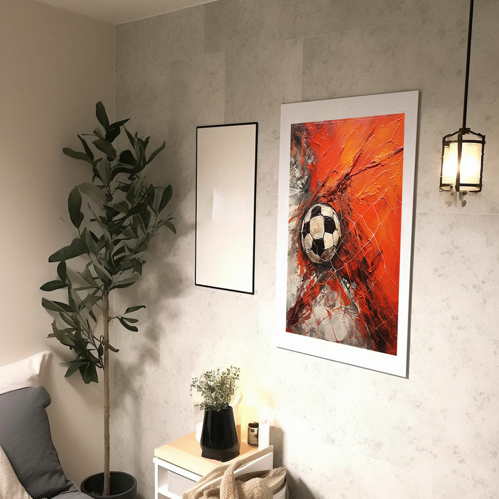 ハンドボールのアートポスター廊下配置イメージ