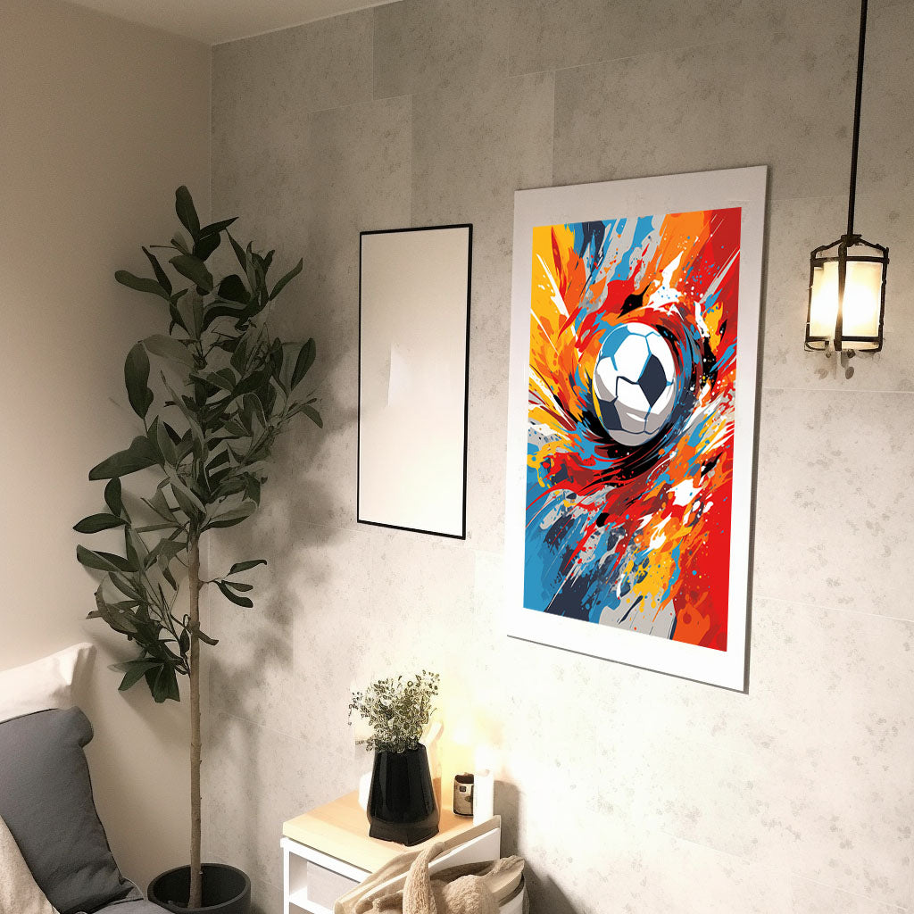 ハンドボールのアートポスター廊下配置イメージ