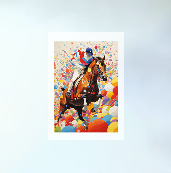 馬のアートポスター原画のみ設置イメージ