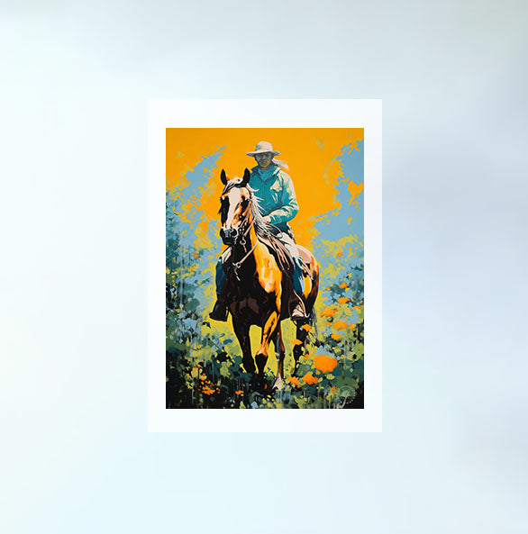 馬のアートポスター原画のみ設置イメージ