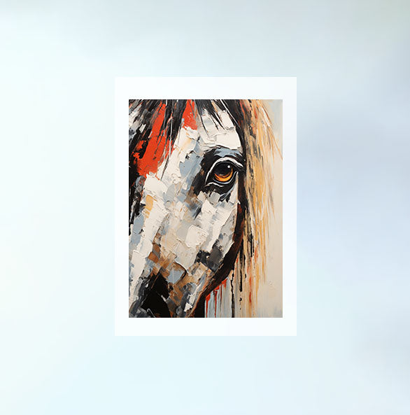 馬のアートポスター原画のみ設置イメージ