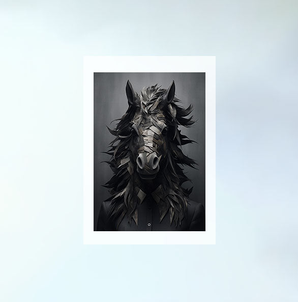 馬のアートポスター原画のみ設置イメージ