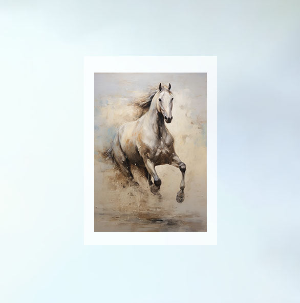 馬のアートポスター原画のみ設置イメージ
