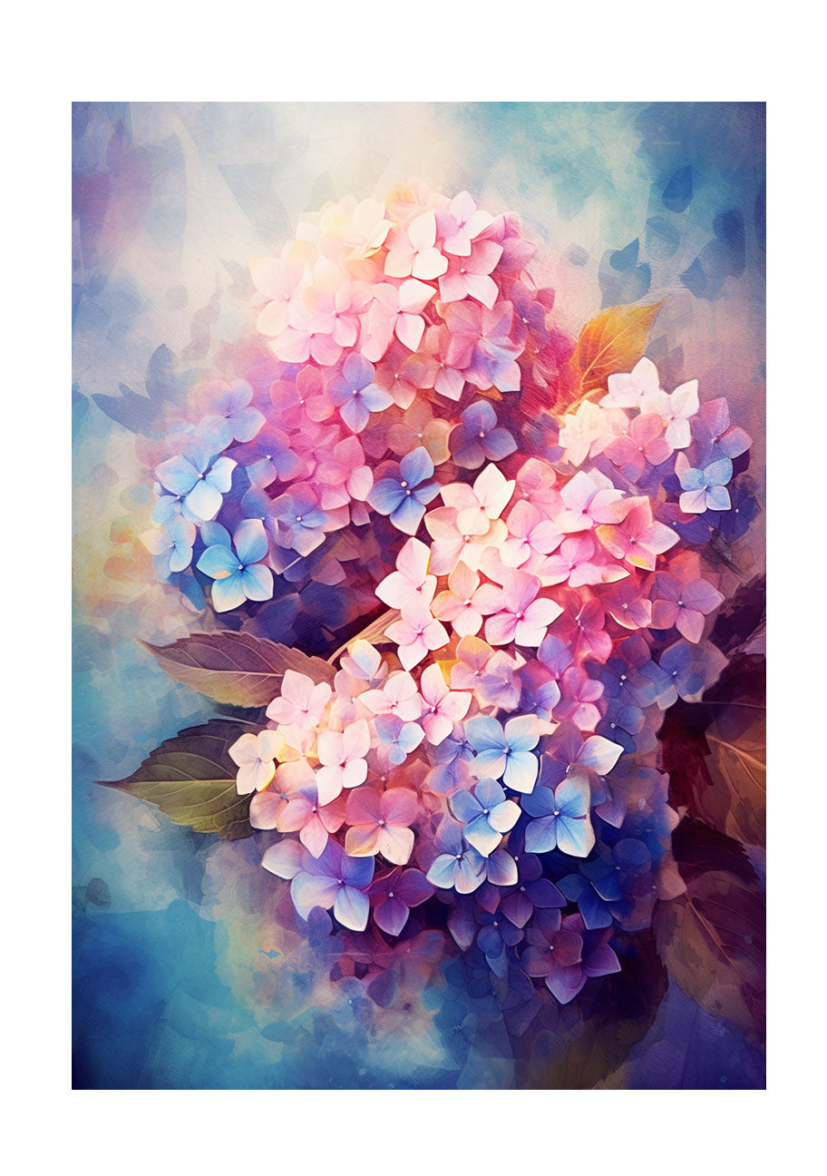 紫陽花のアートポスター原画のみ