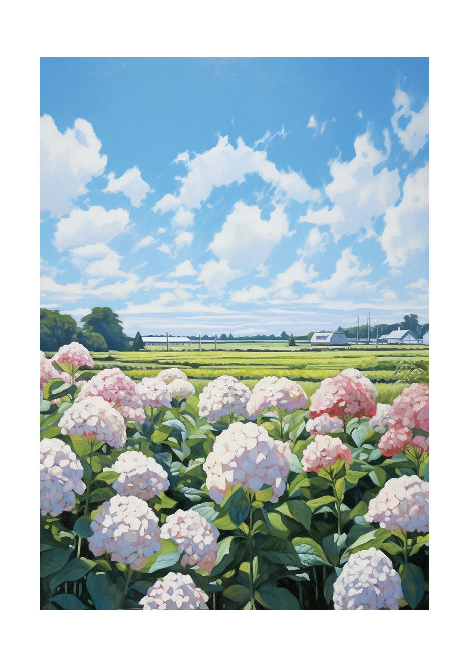 紫陽花のアートポスター原画のみ
