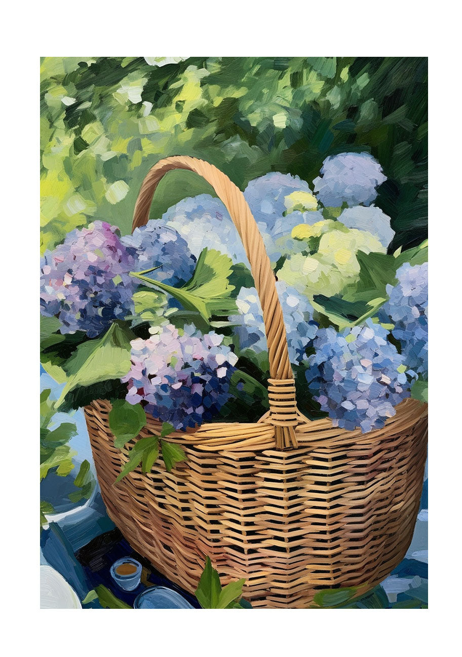 紫陽花のアートポスター原画のみ