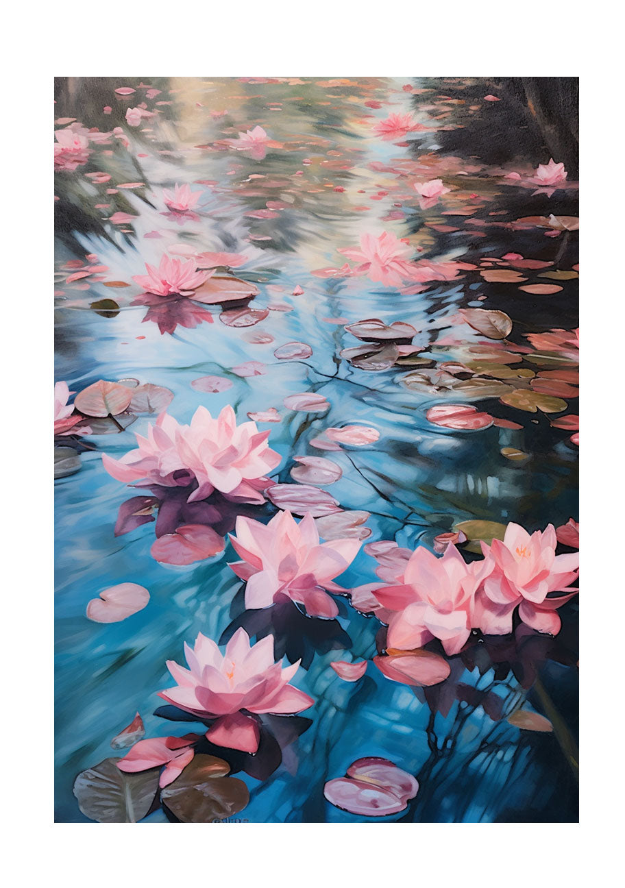 紫陽花のアートポスター原画のみ