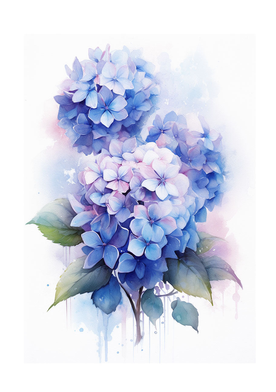 紫陽花のアートポスター原画のみ