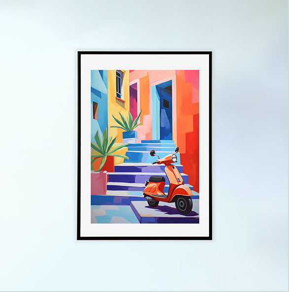 イタリアのアートポスター:italy_d0d5 / 地図・都市_都市_のポスター画像黒色のフレームイメージ