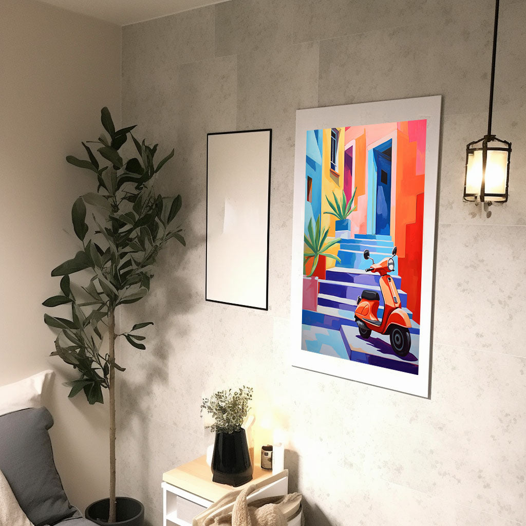 イタリアのアートポスター:italy_d0d5 / 地図・都市_都市_のポスター画像廊下に設置したイメージ