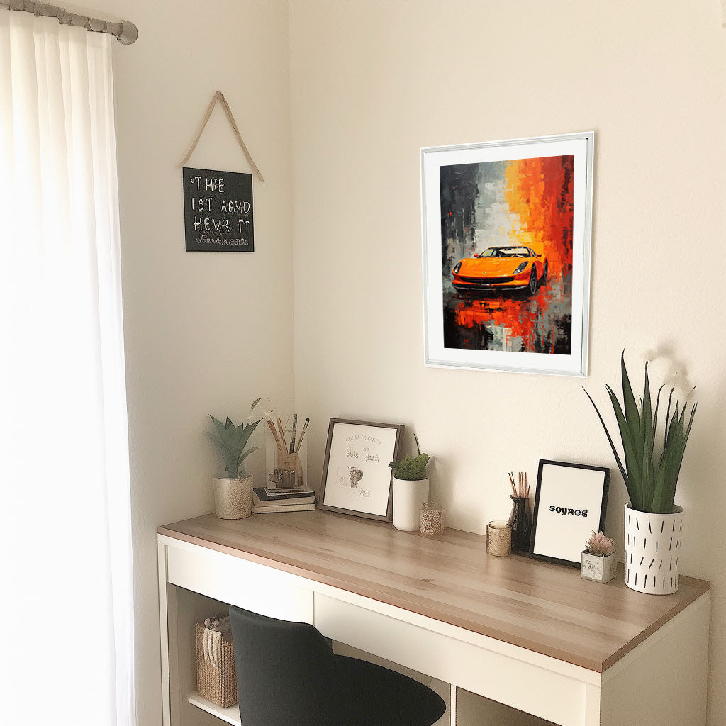 イタリアのアートポスター:italy_ded4 / 地図・都市_都市_のポスター画像机に設置したイメージ