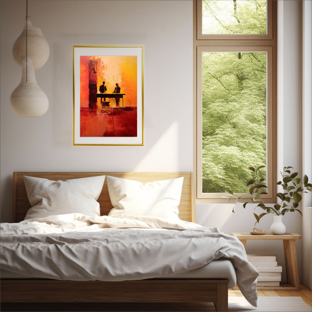 ジャズのアートポスター寝室配置イメージ