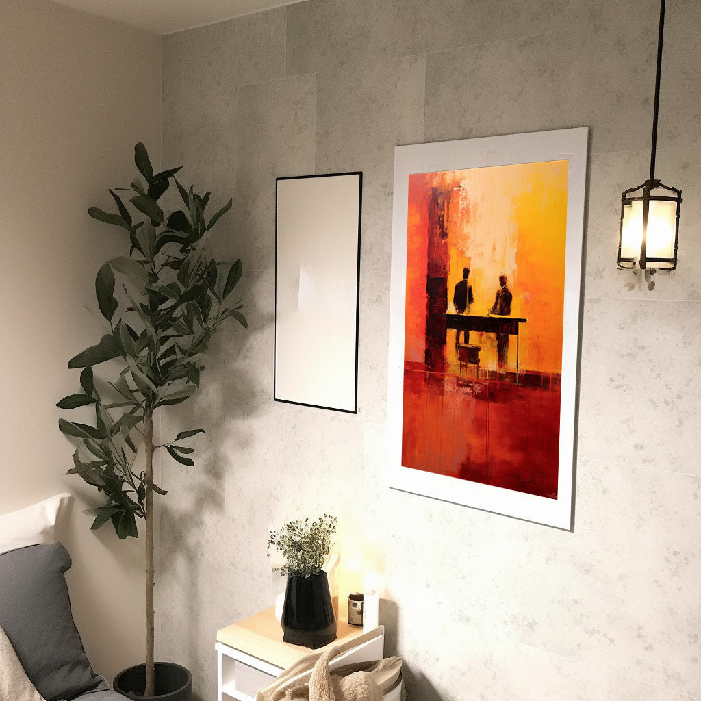 ジャズのアートポスター廊下配置イメージ