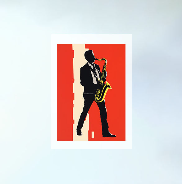 ジャズのアートポスター原画のみ設置イメージ