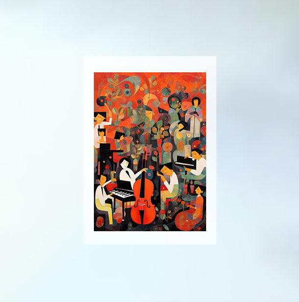 ジャズのアートポスター原画のみ設置イメージ