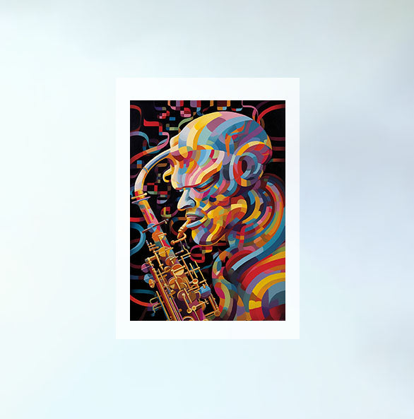 ジャズのアートポスター原画のみ設置イメージ