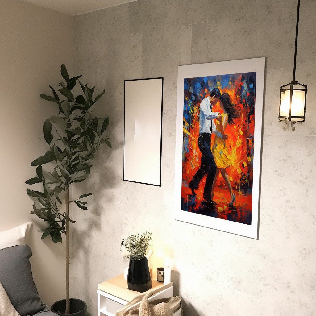 ジャズのアートポスター廊下配置イメージ