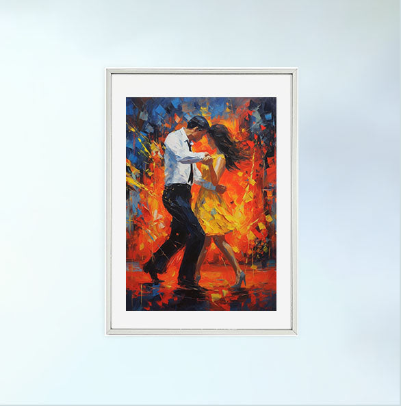 ジャズのアートポスター銀フレームあり