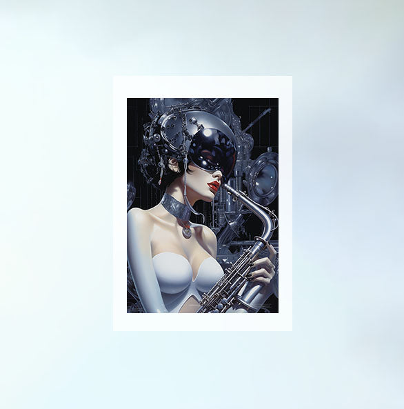 ジャズのアートポスター原画のみ設置イメージ