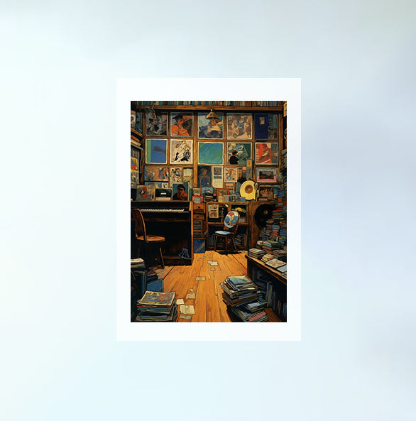 ジャズのアートポスター原画のみ設置イメージ