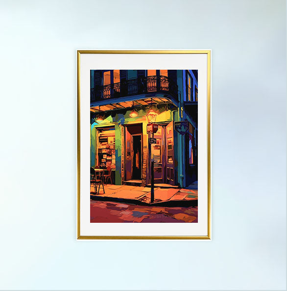 ジャズのアートポスター金フレームあり