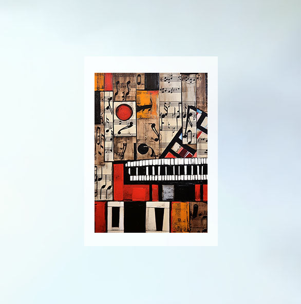 ジャズのアートポスター原画のみ設置イメージ