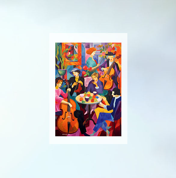ジャズのアートポスター原画のみ設置イメージ