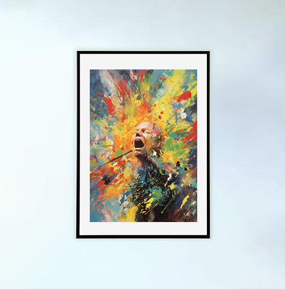 ジャズのアートポスター黒フレームあり