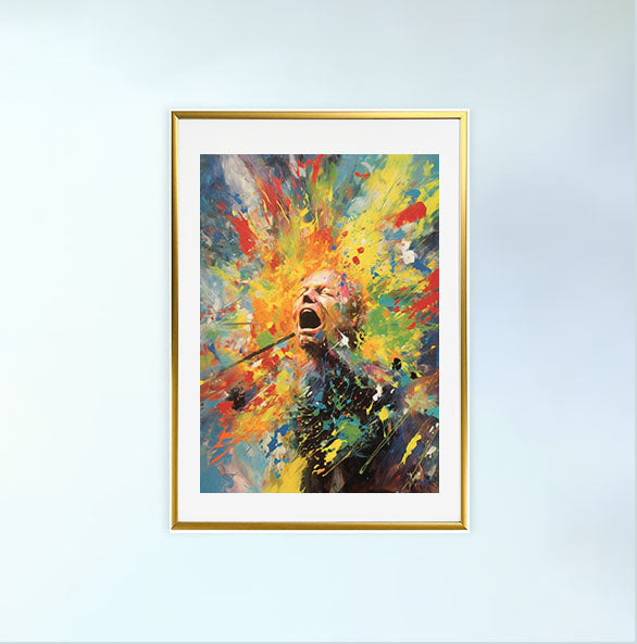 ジャズのアートポスター金フレームあり