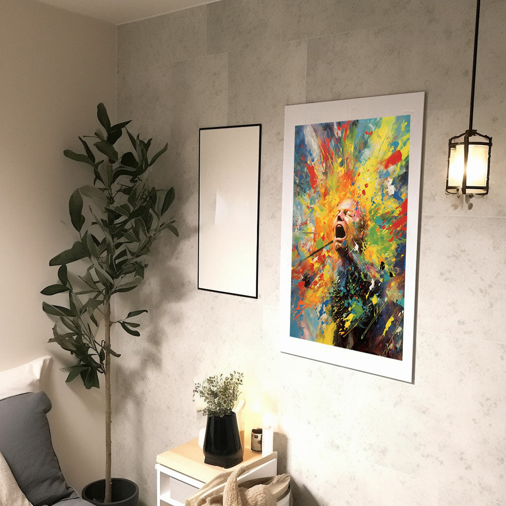 ジャズのアートポスター廊下配置イメージ