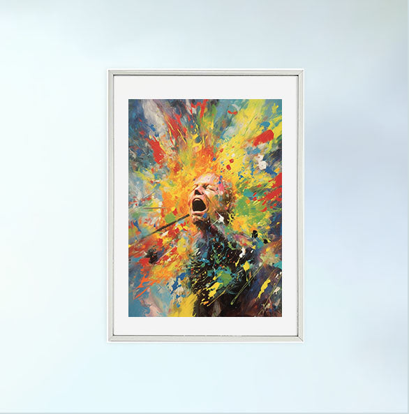 ジャズのアートポスター銀フレームあり