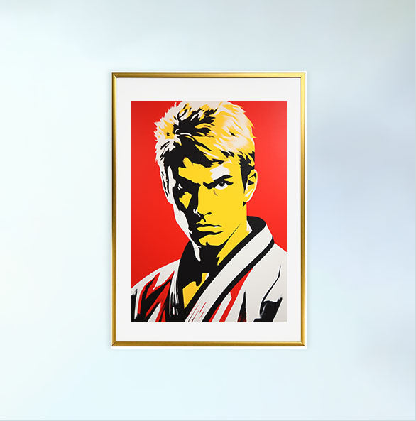 空手のアートポスター金フレームあり