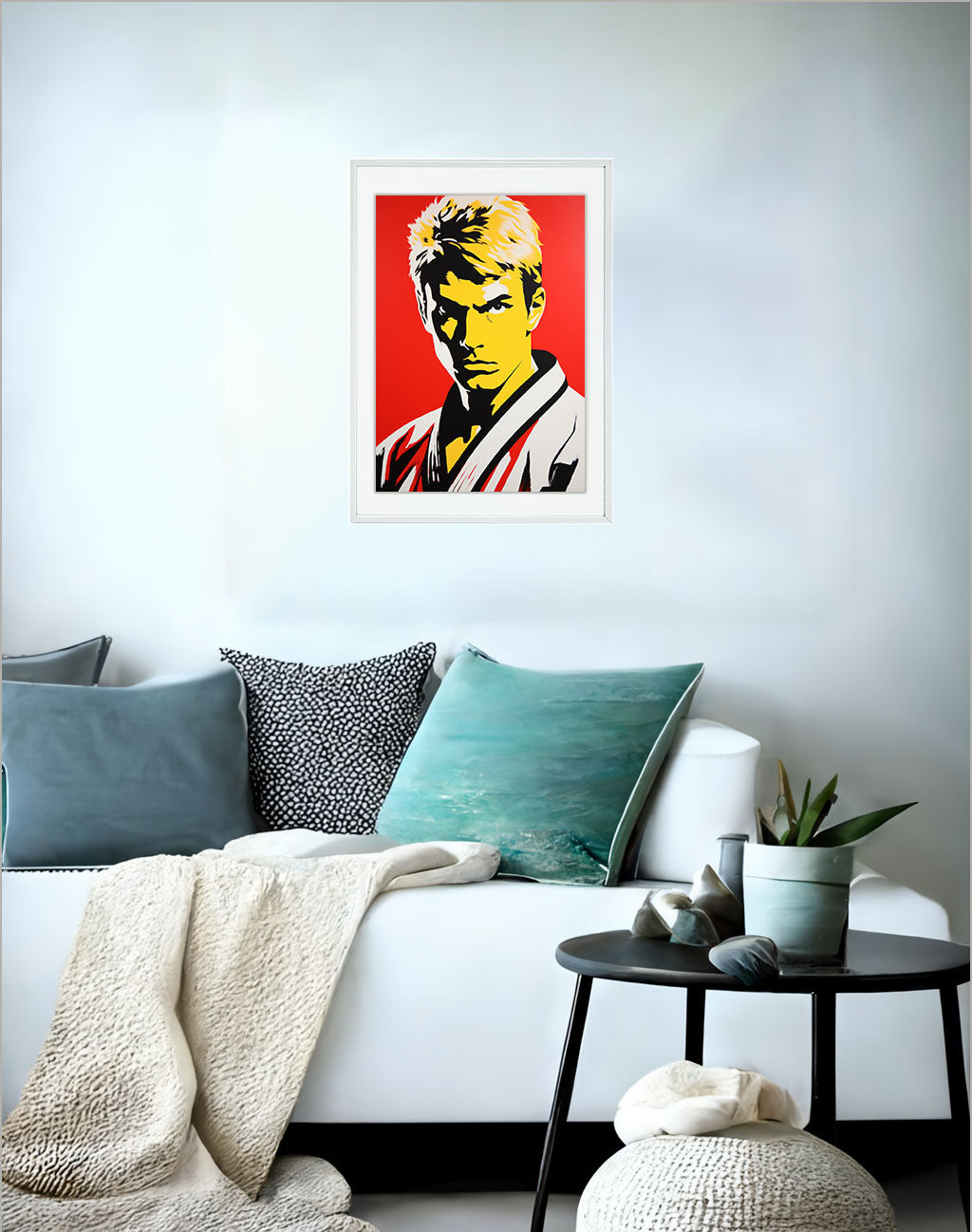 空手のアートポスターソファ配置イメージ