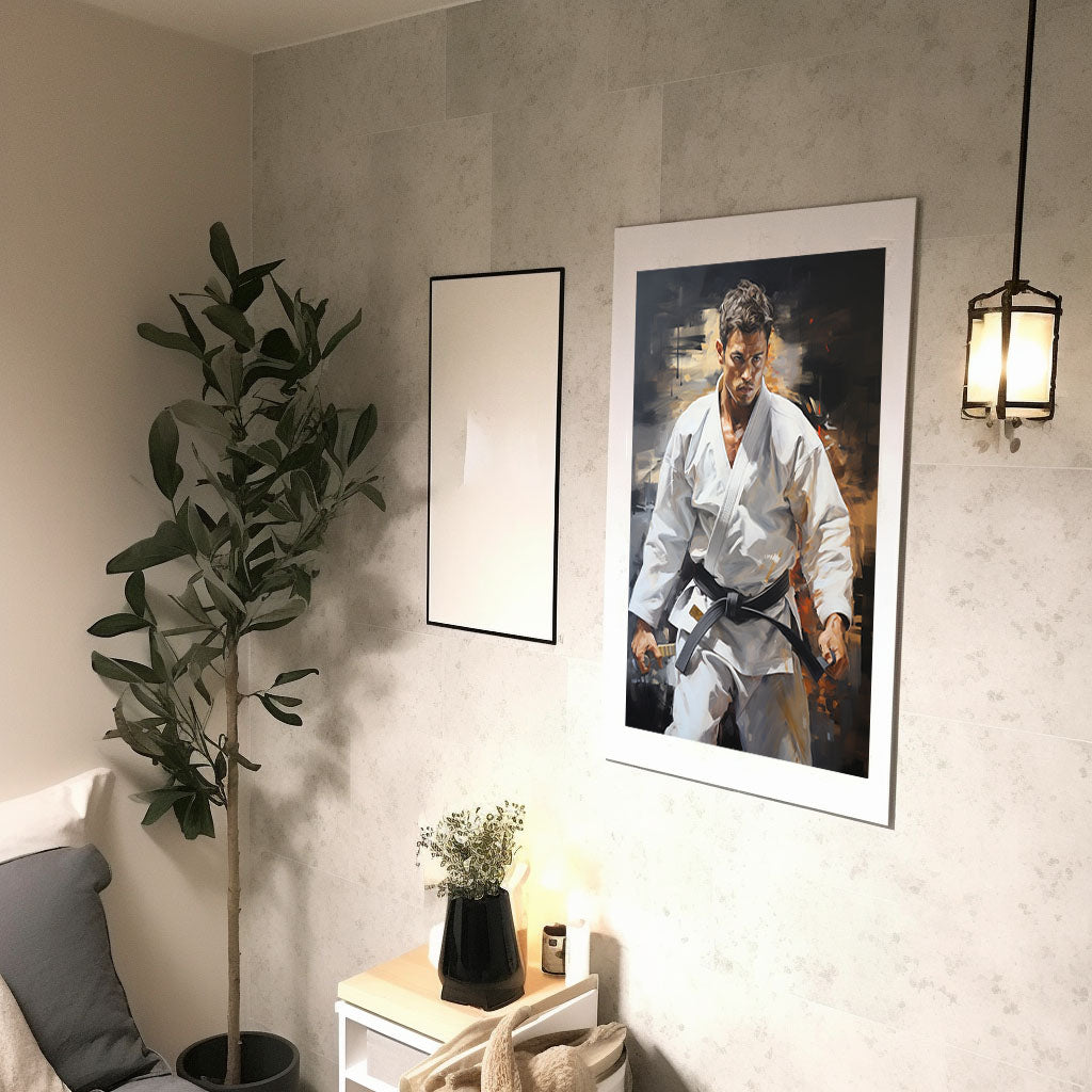 空手のアートポスター廊下配置イメージ