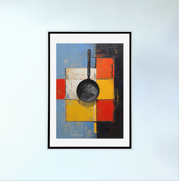 キッチンのアートポスター黒フレームあり