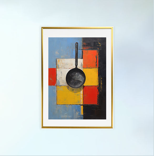 キッチンのアートポスター金フレームあり