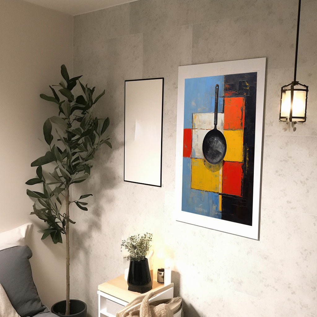 キッチンのアートポスター廊下配置イメージ