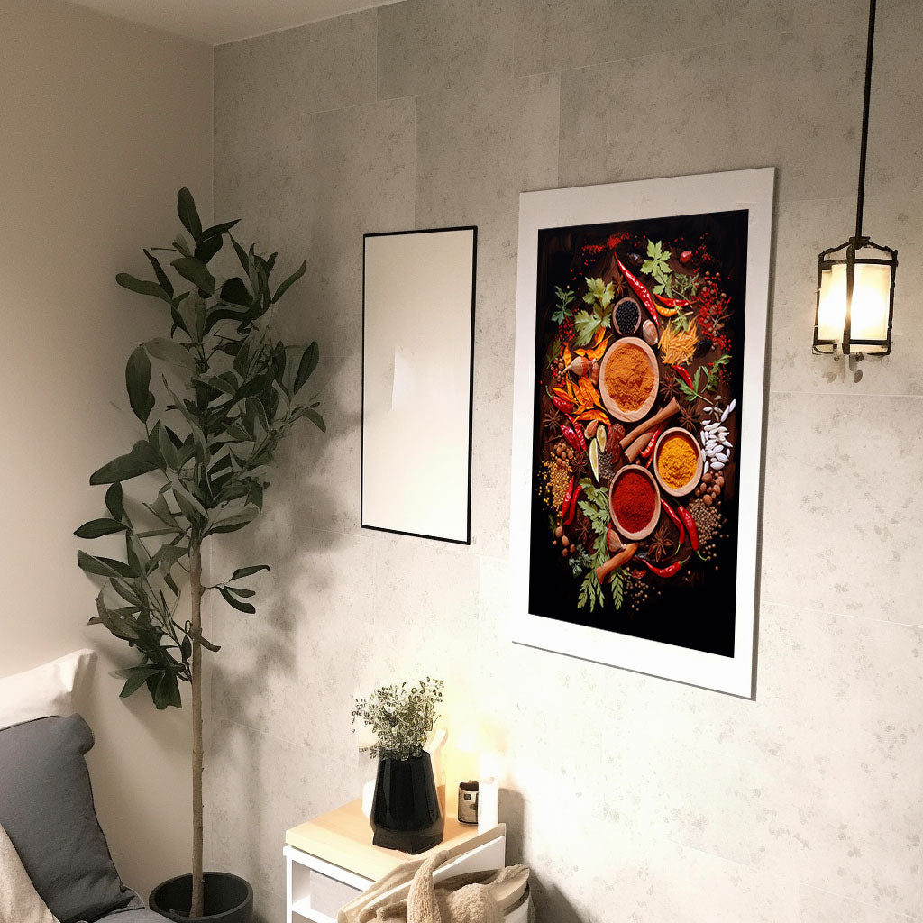 キッチンのアートポスター廊下配置イメージ